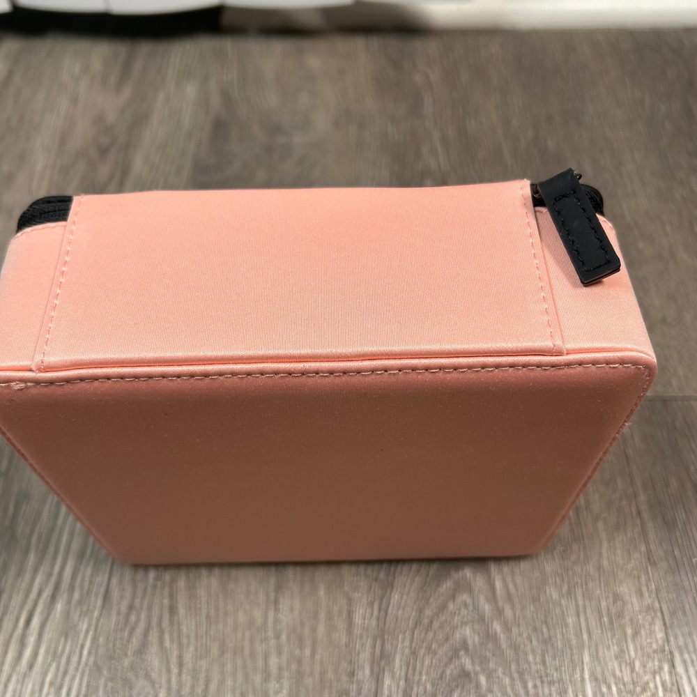 Prada Beauty Makeup Case Black Pink Recycled Polyester Zip Vanity Bag - Picture 3 of 9
